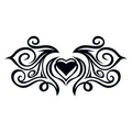 Tribal Heartstrings Lower Back Temporary Tattoo